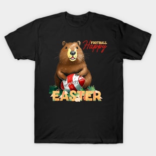 Happy easter capybara football T-Shirt